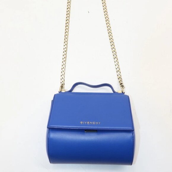 Givenchy Medium Pandora Chain Shoulder Bag - Blue/Gold - Picture 1 of 15